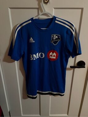 adidas Montreal Blue Soccer Jersey with White Accents